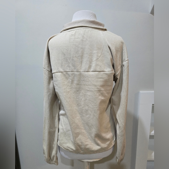 Avalanche Willow Ultra Soft 1/4 Zip Pullover Top NWT Size Small Light Beige - Picture 4 of 5